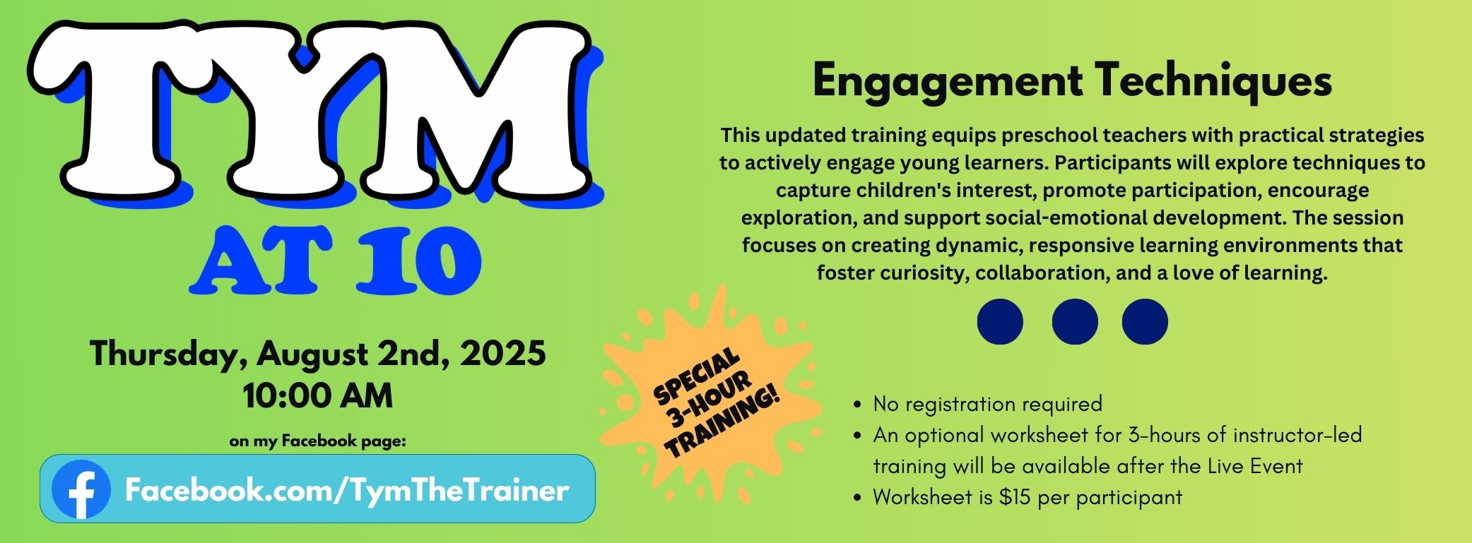 Tym at 10 Training Sat, Aug 2 2025