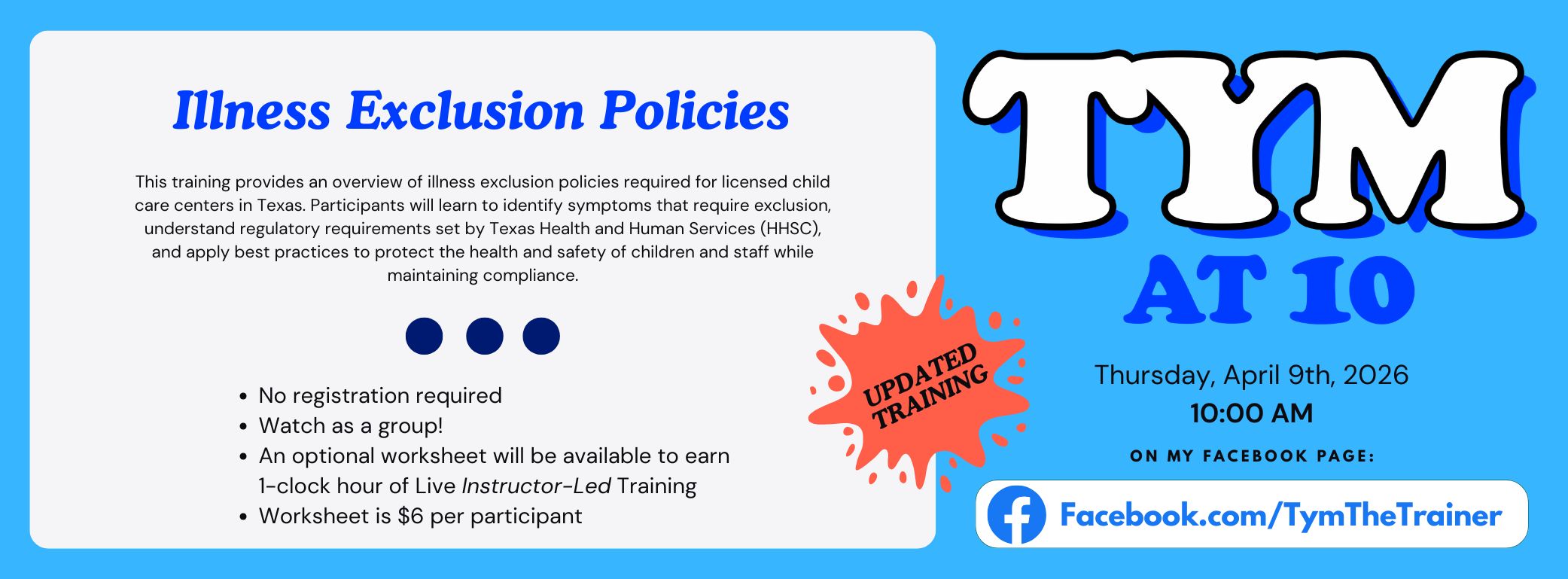 Tym at 10 Training Thu, Apr 9 2026