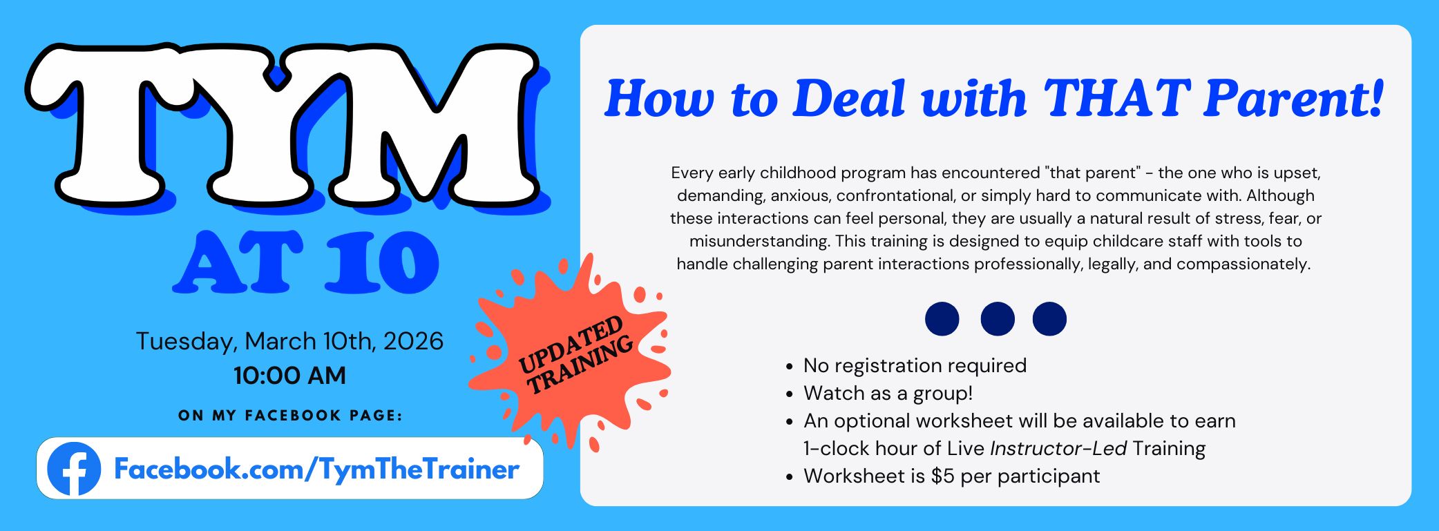 Tym at 10 Training Tue, Mar 10 2026