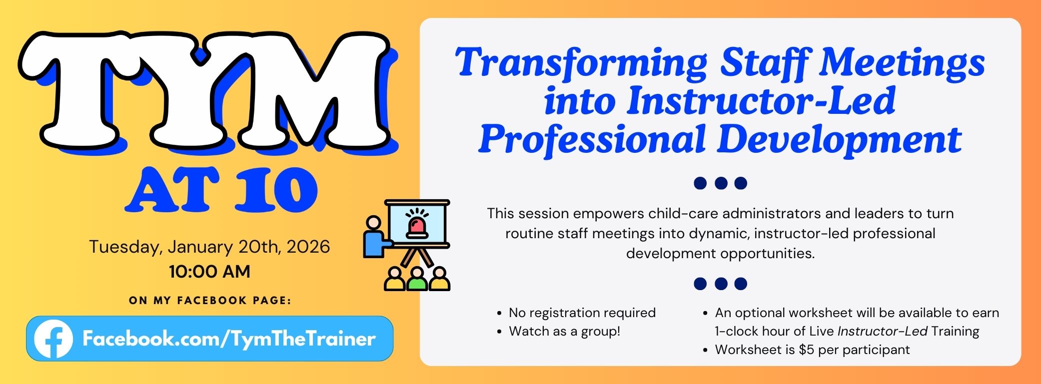 Tym at 10 Training Tue, Jan 20 2026