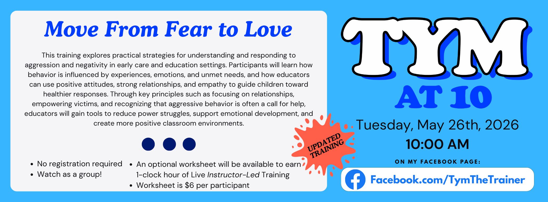 Tym at 10 Training Tue, May 26 2026